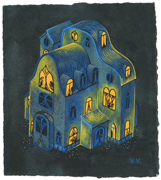 Blue House - Original Painting